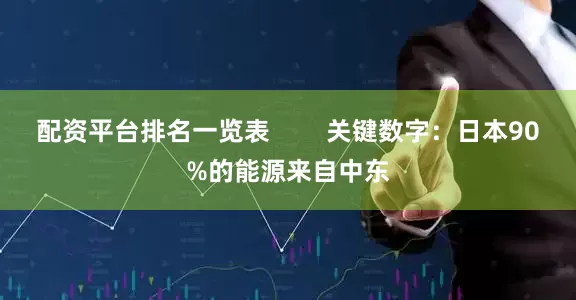 配资平台排名一览表        关键数字：日本90%的能源来自中东