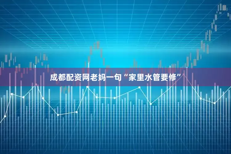 成都配资网老妈一句“家里水管要修”