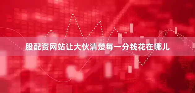 股配资网站让大伙清楚每一分钱花在哪儿